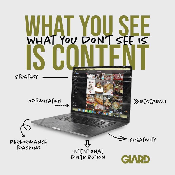GIARD Instagram post: Good content doesn’t happen by accident. 📝